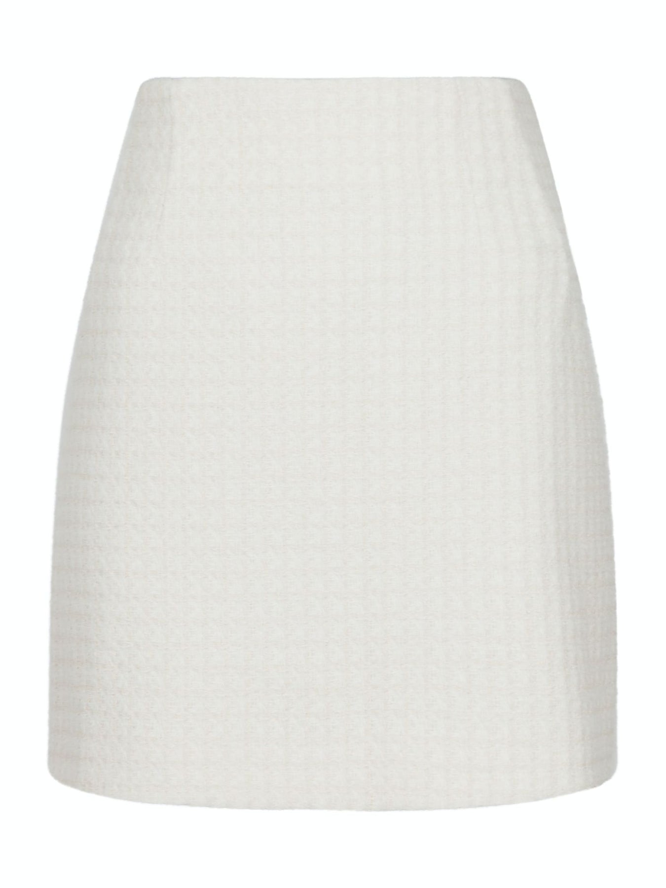 Helmine Check Boucle Skirt - Off White