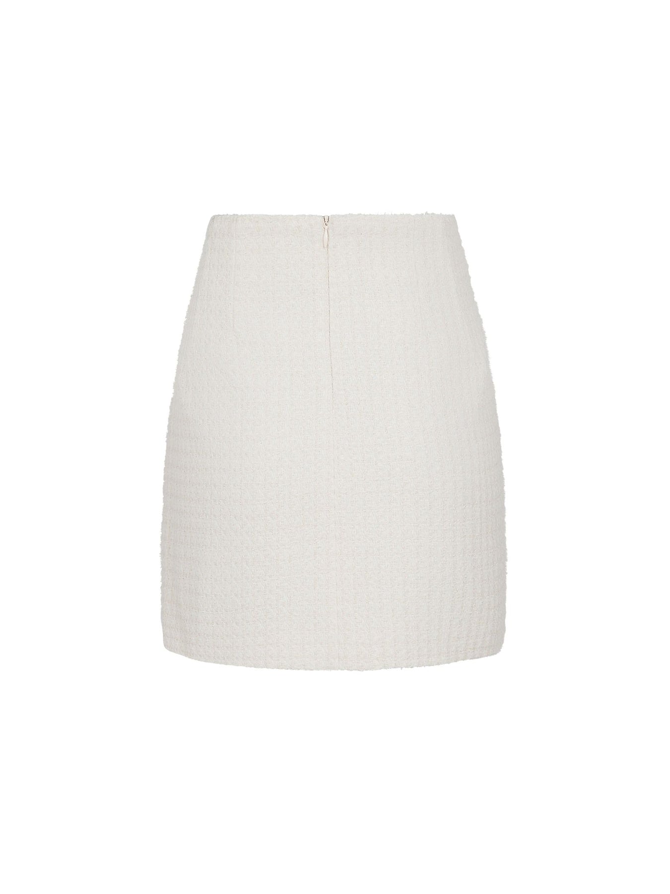 Helmine Check Boucle Skirt - Off White