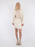 Helmine Check Boucle Skirt - Off White
