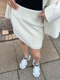 Helmine Check Boucle Skirt - Off White