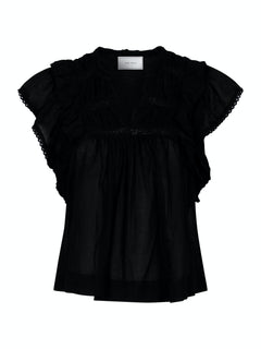 Jayla S Voile Top - Black