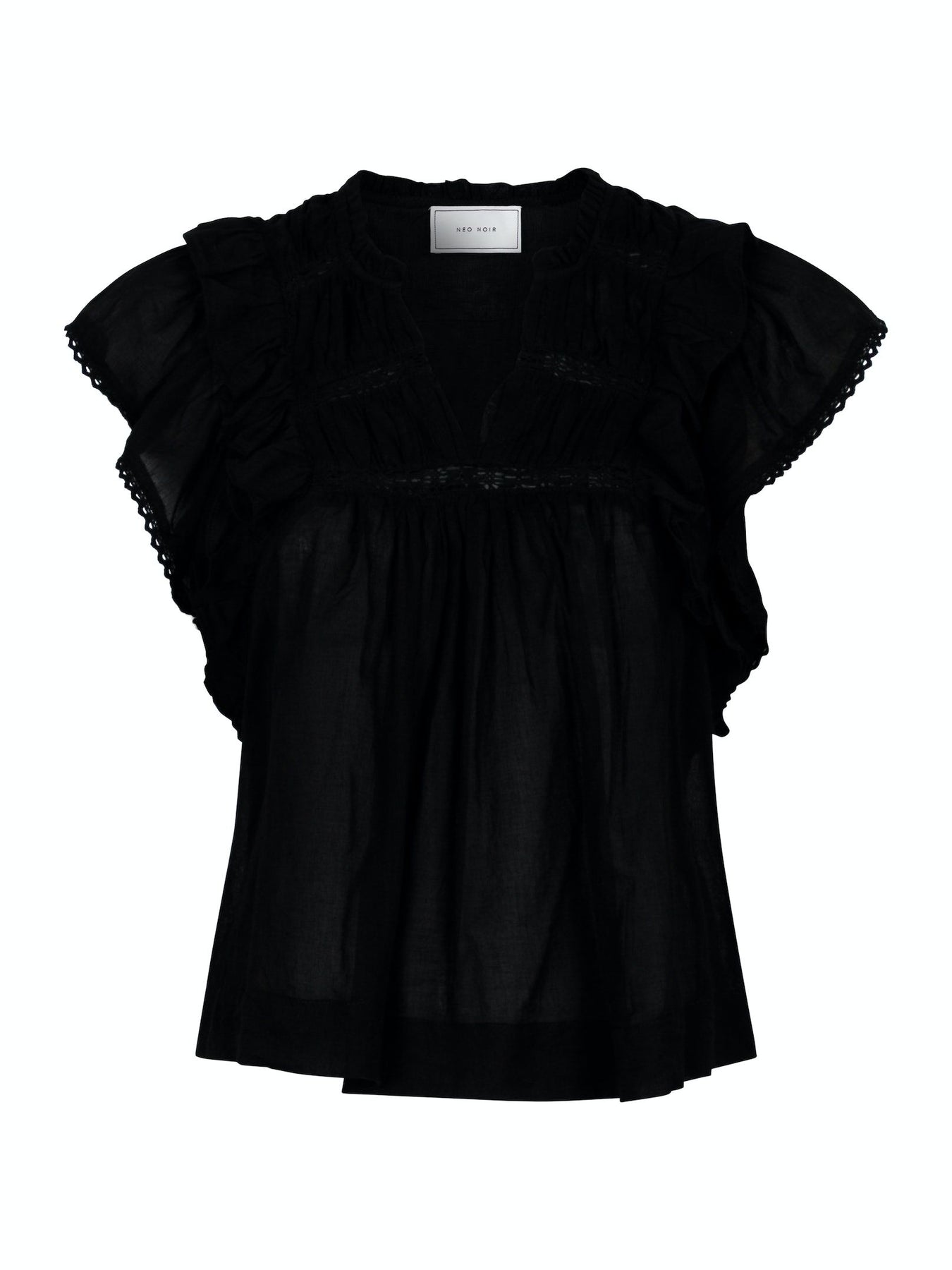 Jayla S Voile Top - Svart