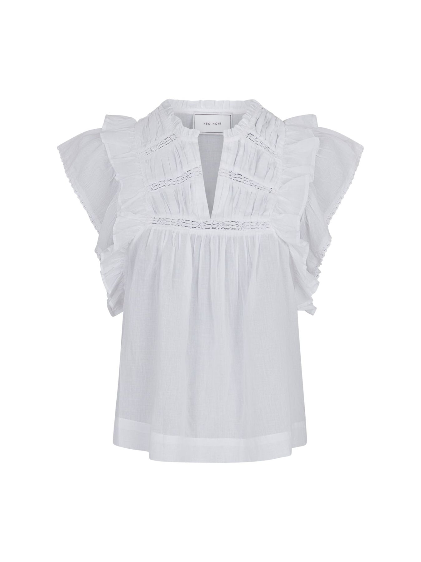Jayla S Voile Top - Vit