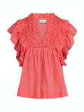 Jayla S Voile Top - Coral