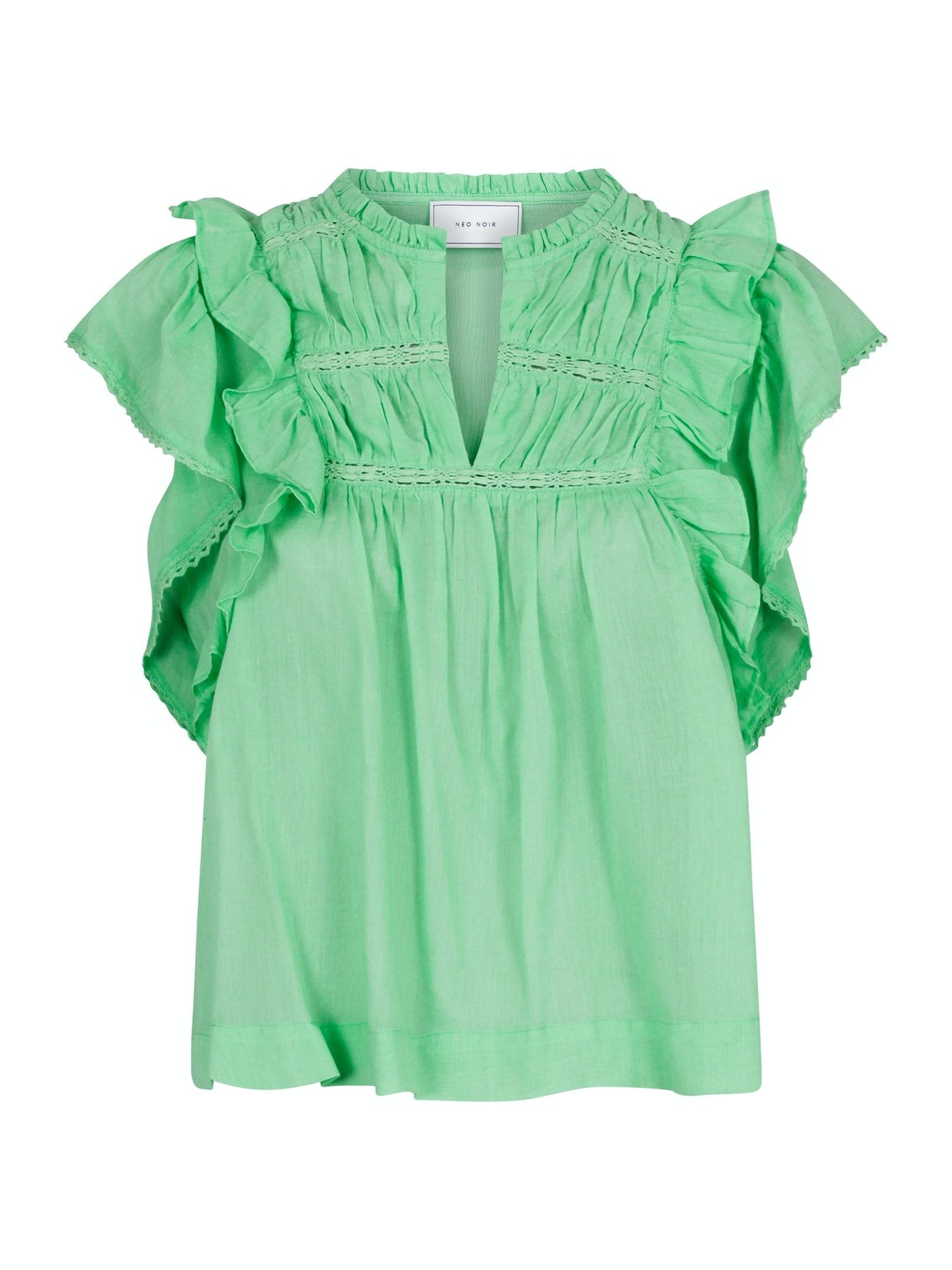 Jayla S Voile Top - Apple Green