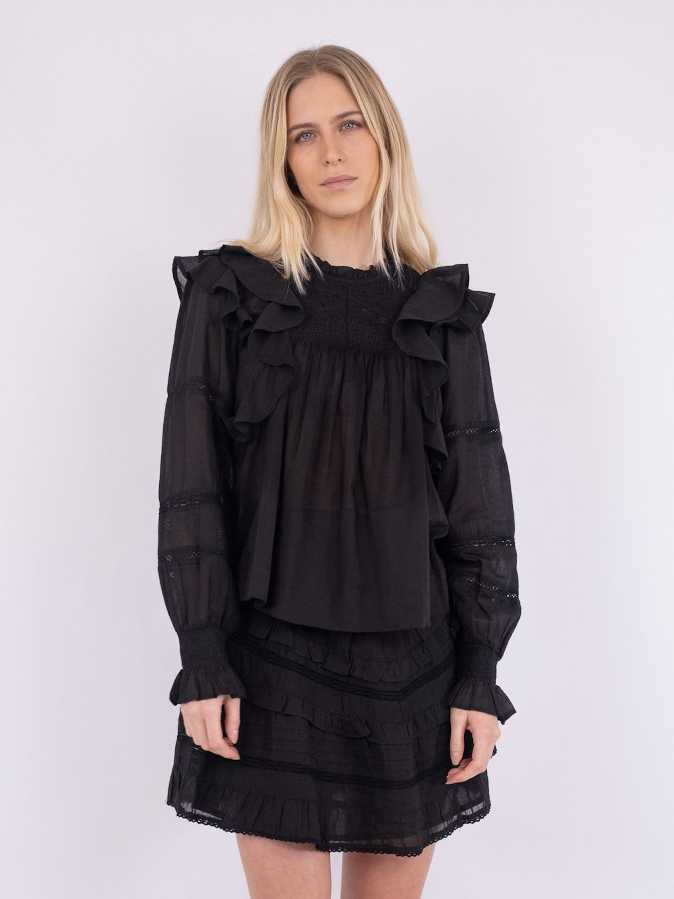 Sarna S Voile Blouse - Black