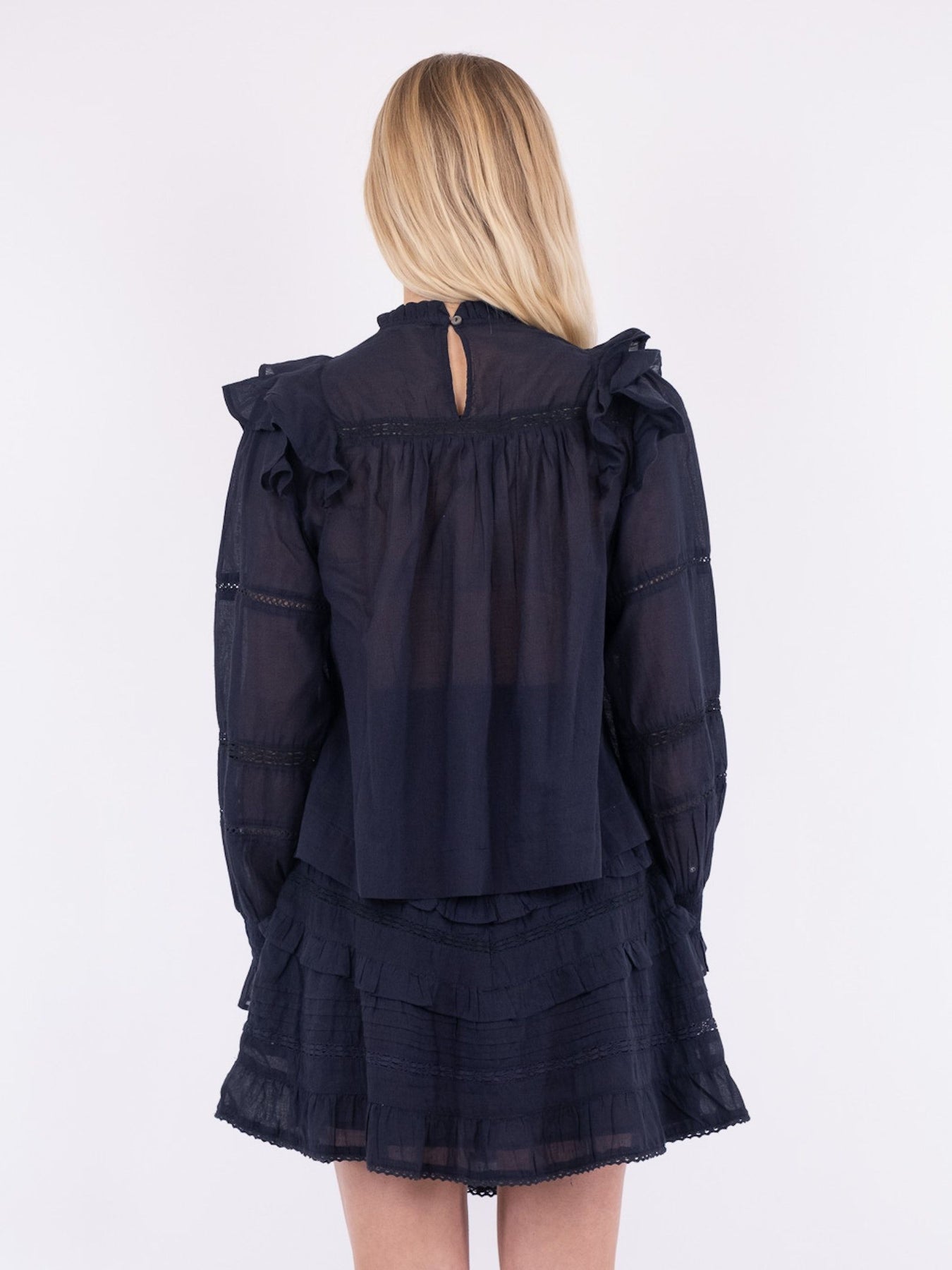 Sarna S Voile Blouse - Navy