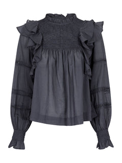 Sarna S Voile Blouse - Dark Grey