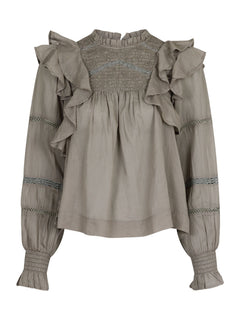 Sarna S Voile Blouse - Smoke Green