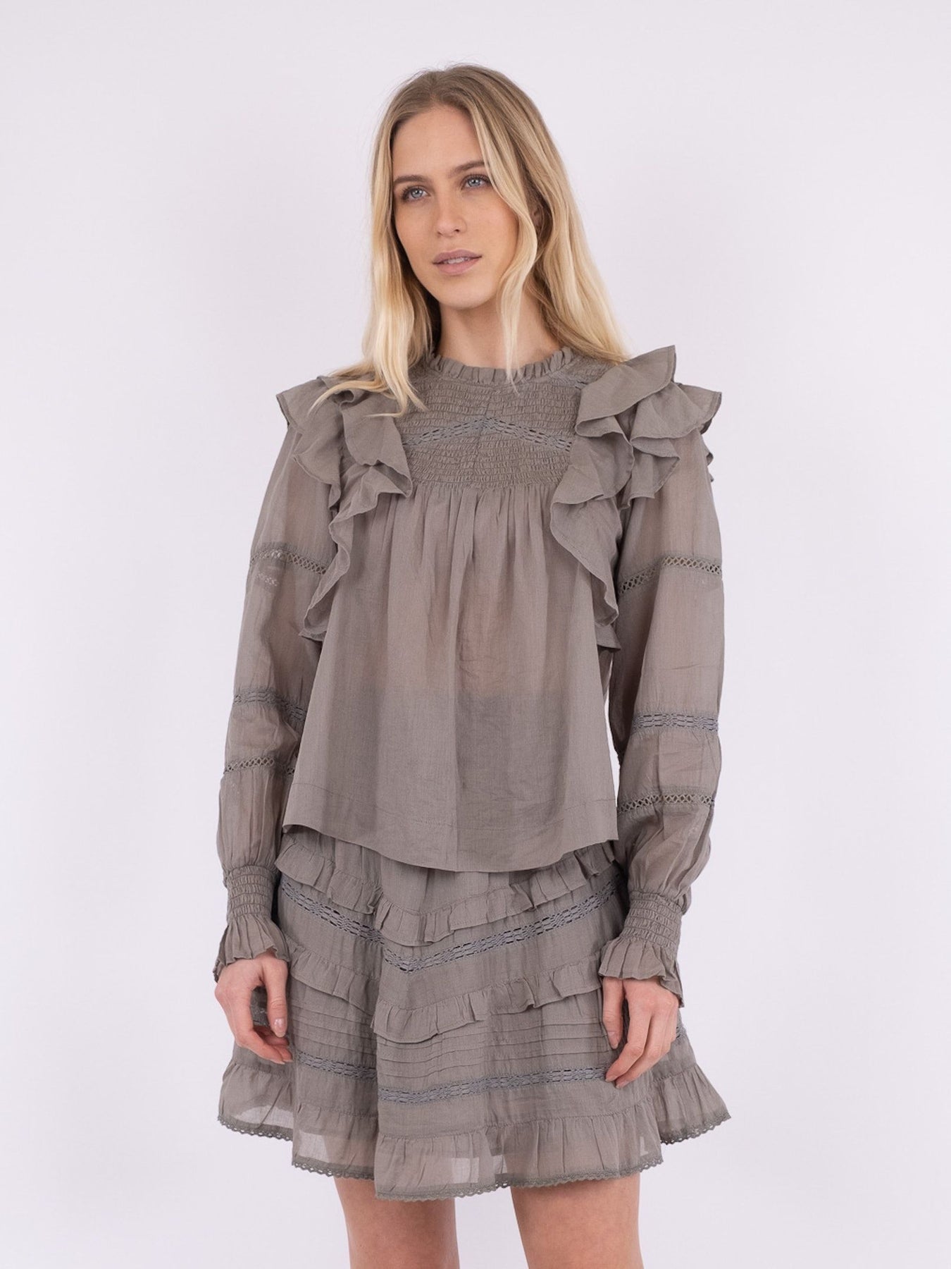 Sarna S Voile Blouse - Smoke Green
