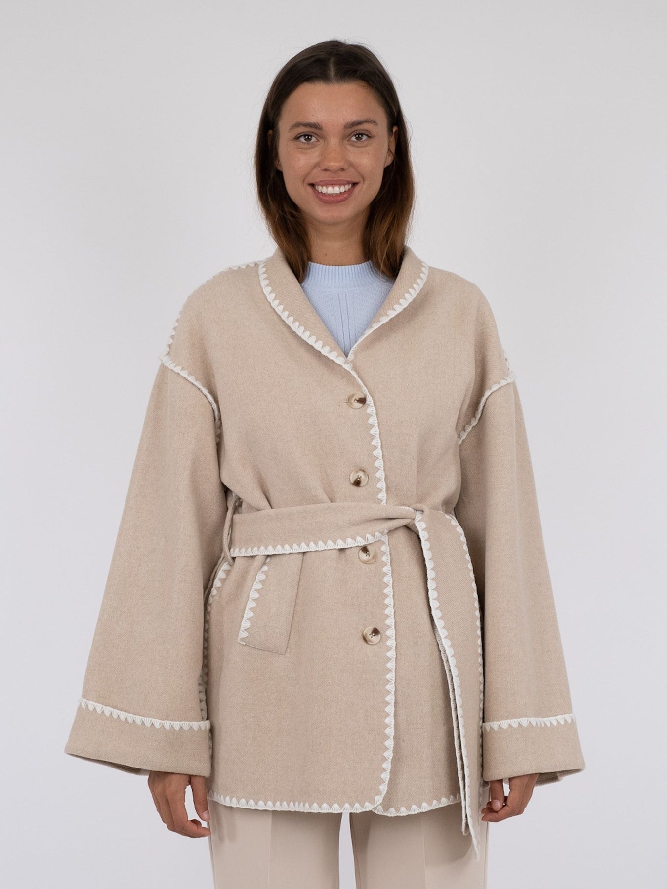 Frenchie Wool Jacket - Sand