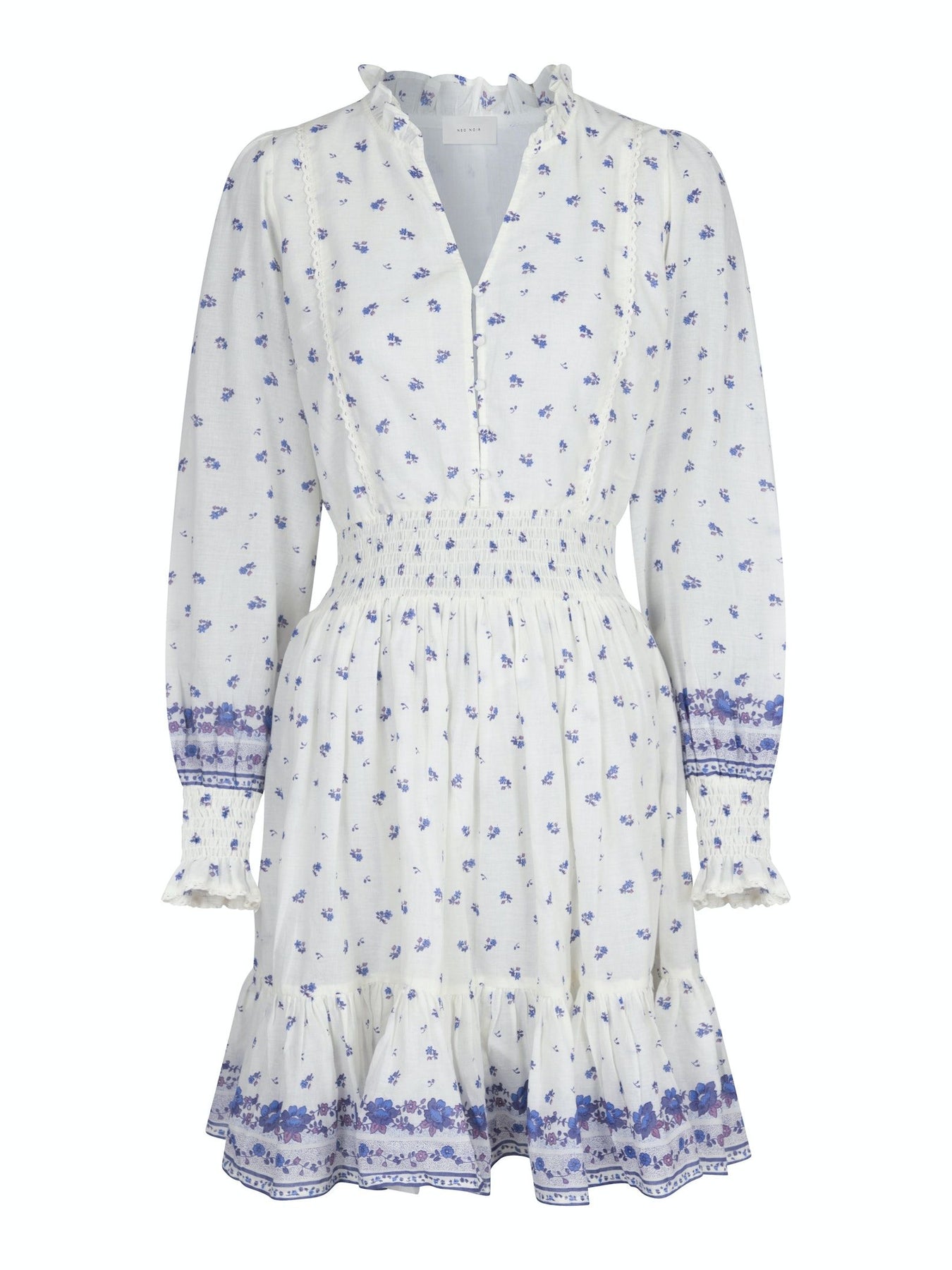 Daffodil S Belle Border Dress - Blue