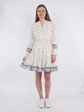 Daffodil S Belle Border Dress - Blue