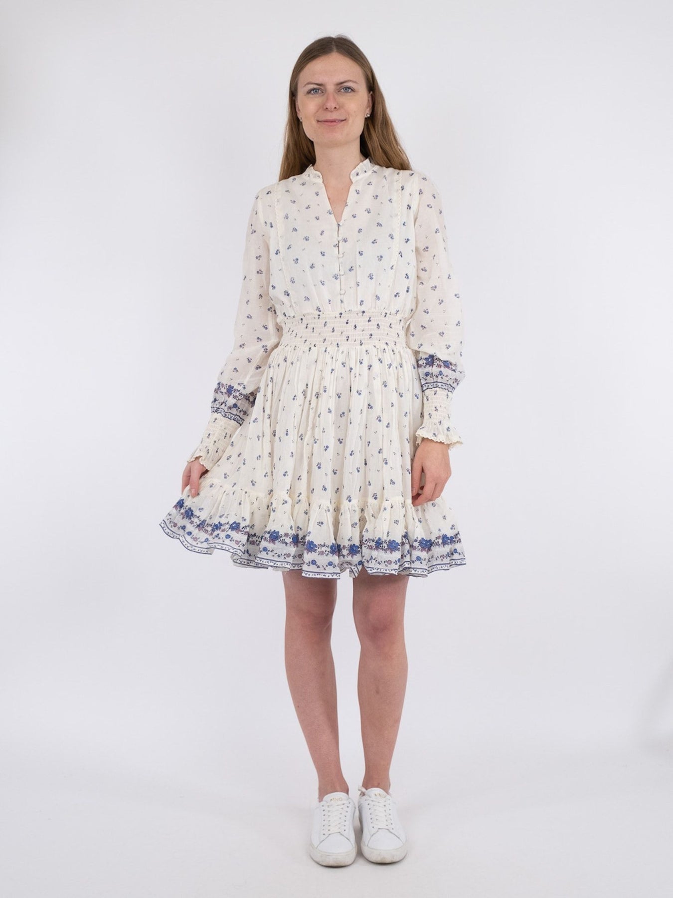 Daffodil S Belle Border Dress - Blue