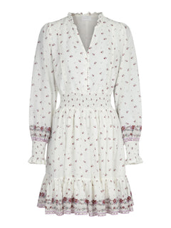 Daffodil S Belle Border Dress - Dusty Rose