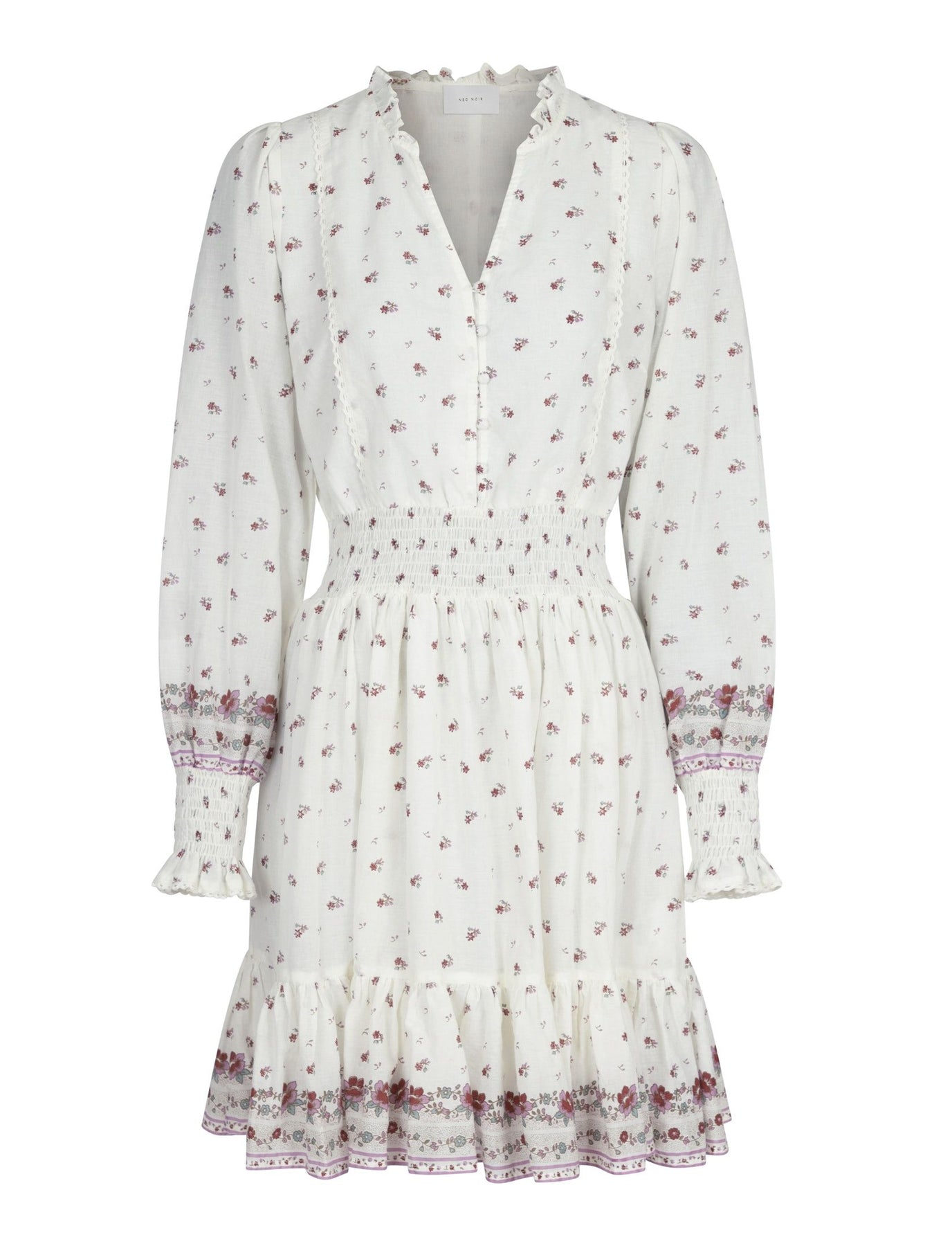 Daffodil S Belle Border Dress - Dusty Rose