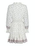 Daffodil S Belle Border Dress - Dusty Rose
