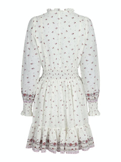 Daffodil S Belle Border Dress - Dusty Rose