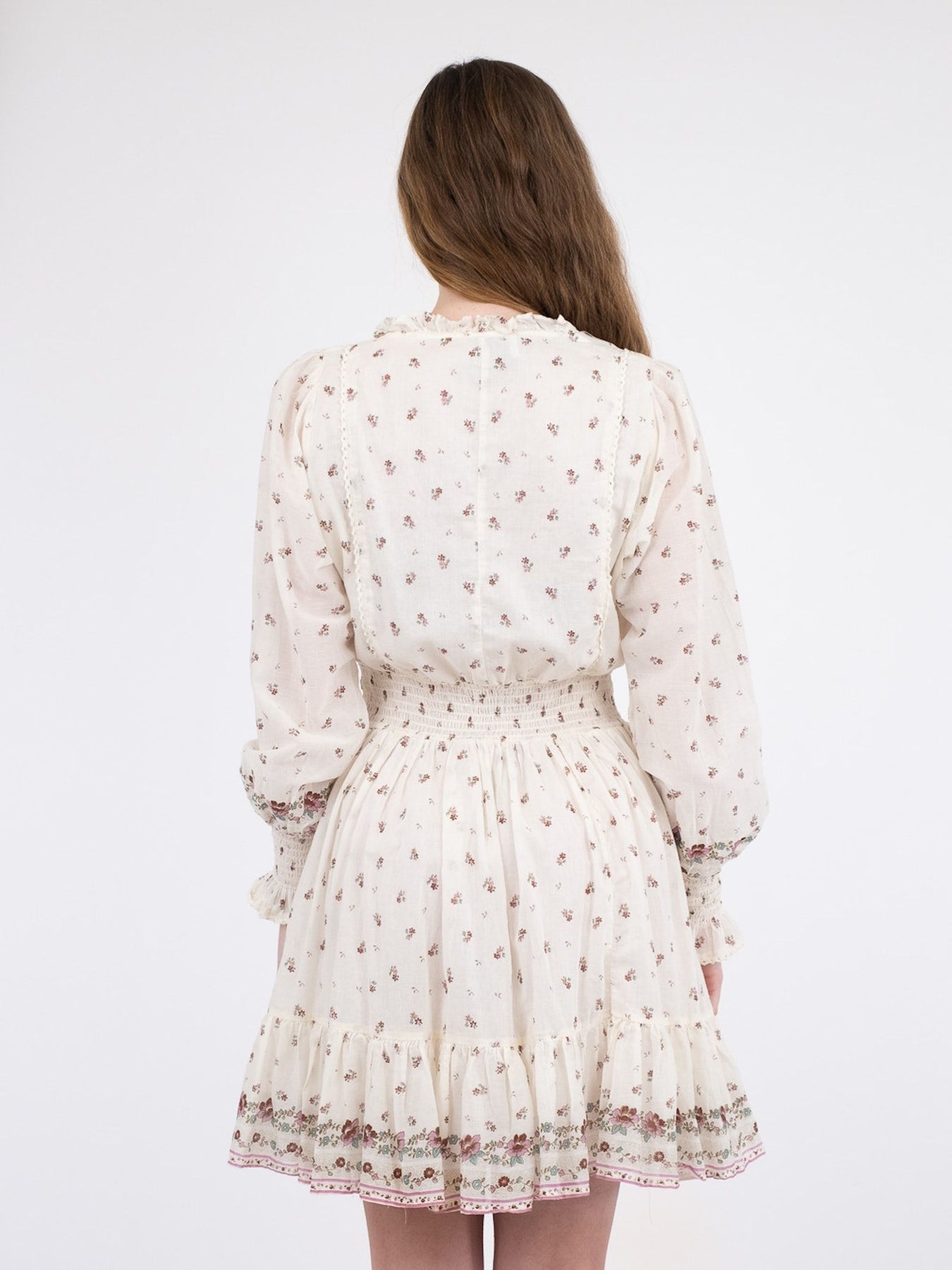 Daffodil S Belle Border Dress - Dusty Rose