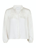 Binnet Satin Blouse - Off White