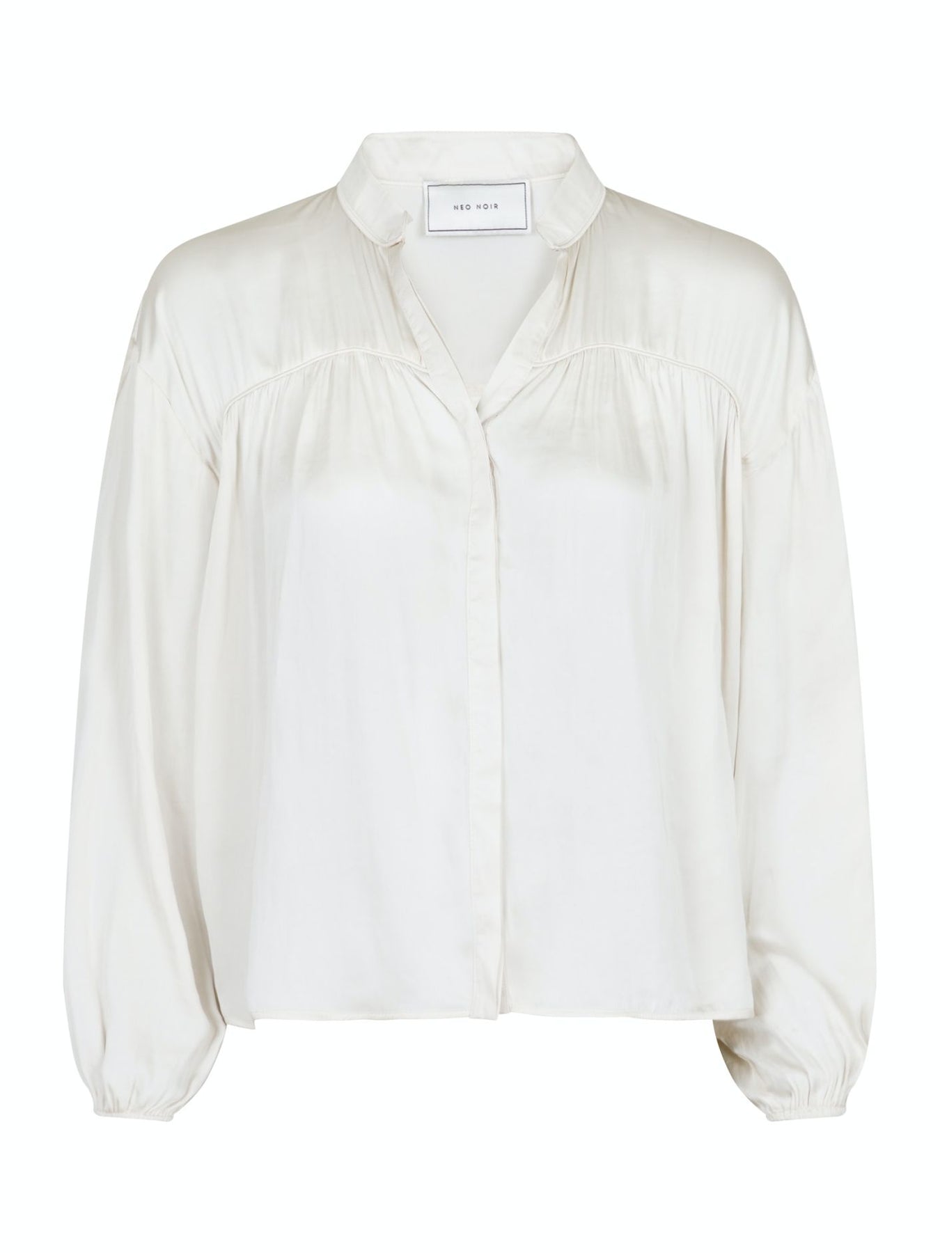 Binnet Satin Blouse - Off White