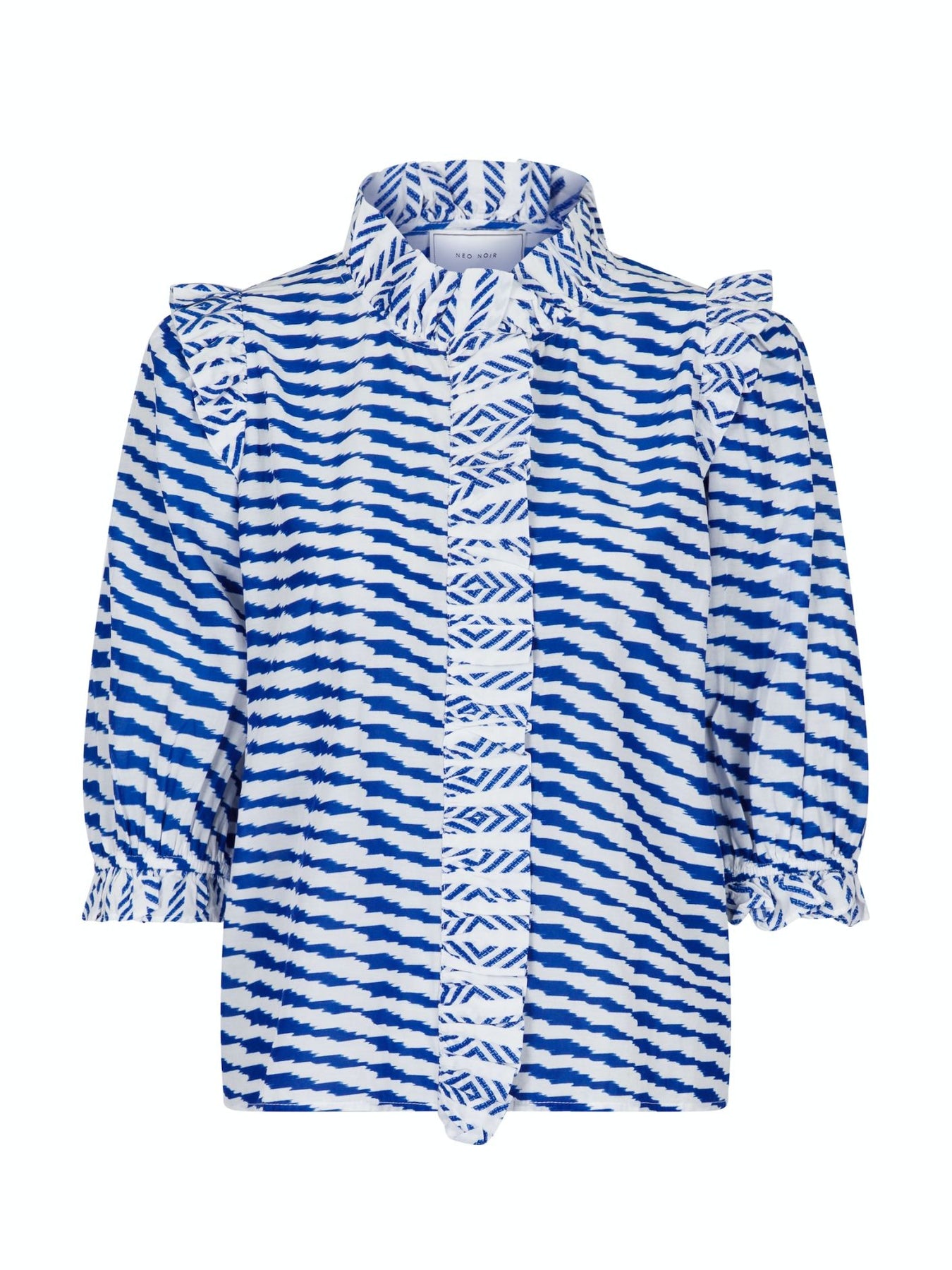 Chacha Graphic Blouse - Blue