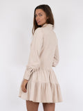 Latifa Mini Cord Dress - Taupe