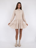 Latifa Mini Cord Dress - Taupe