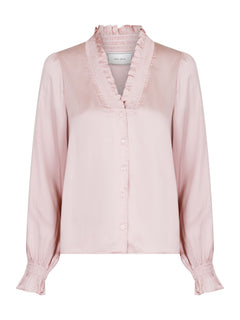 Brielle Satin Blouse - Powder