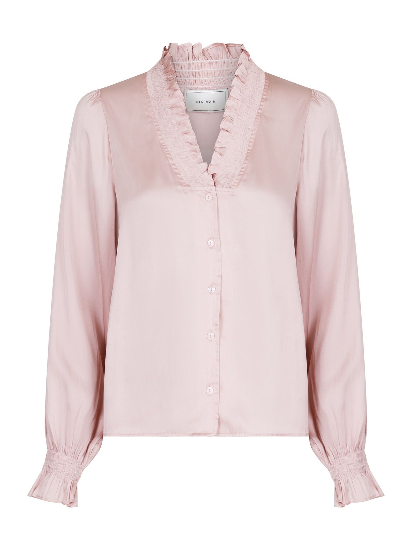 Brielle Satin Blouse - Powder