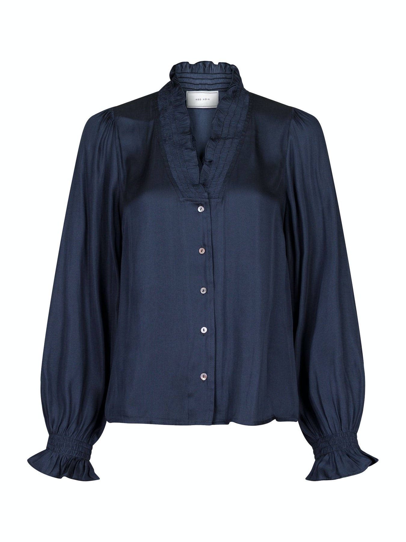 Brielle Satin Blouse - Midnight Blue