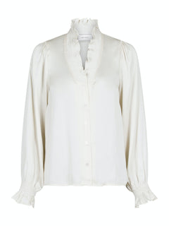 Brielle Satin Blouse - Off White