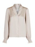 Brielle Satin Blouse - Champagne