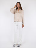 Brielle Satin Blouse - Champagne