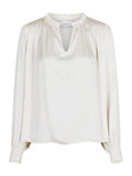Lucie Satin Blouse - Off White