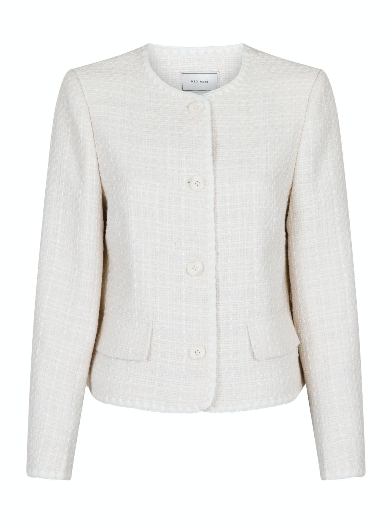 Helina Boucle Jacket - Off White