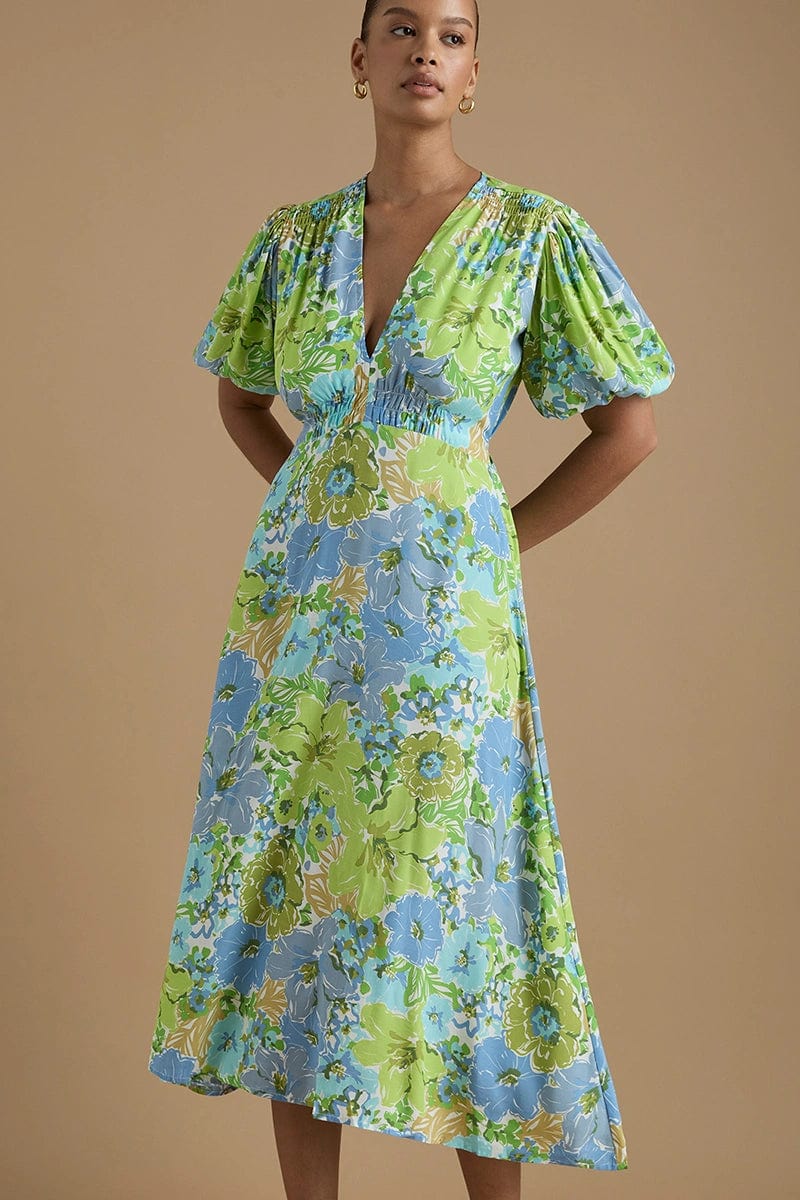 Vittoria Midi Dress - San Benedetto Floral Print