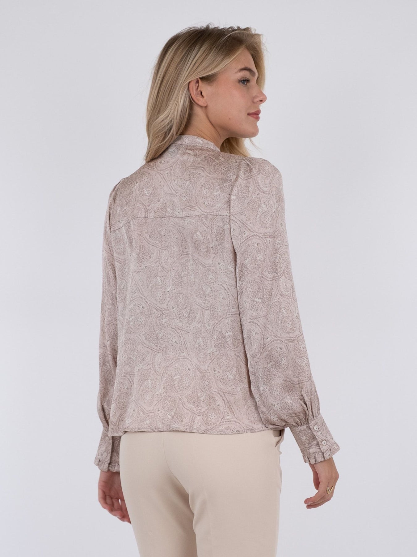 Zola Flowy Paisley Blouse - Dusty Rose