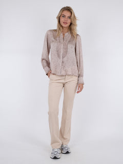 Zola Flowy Paisley Blouse - Dusty Rose