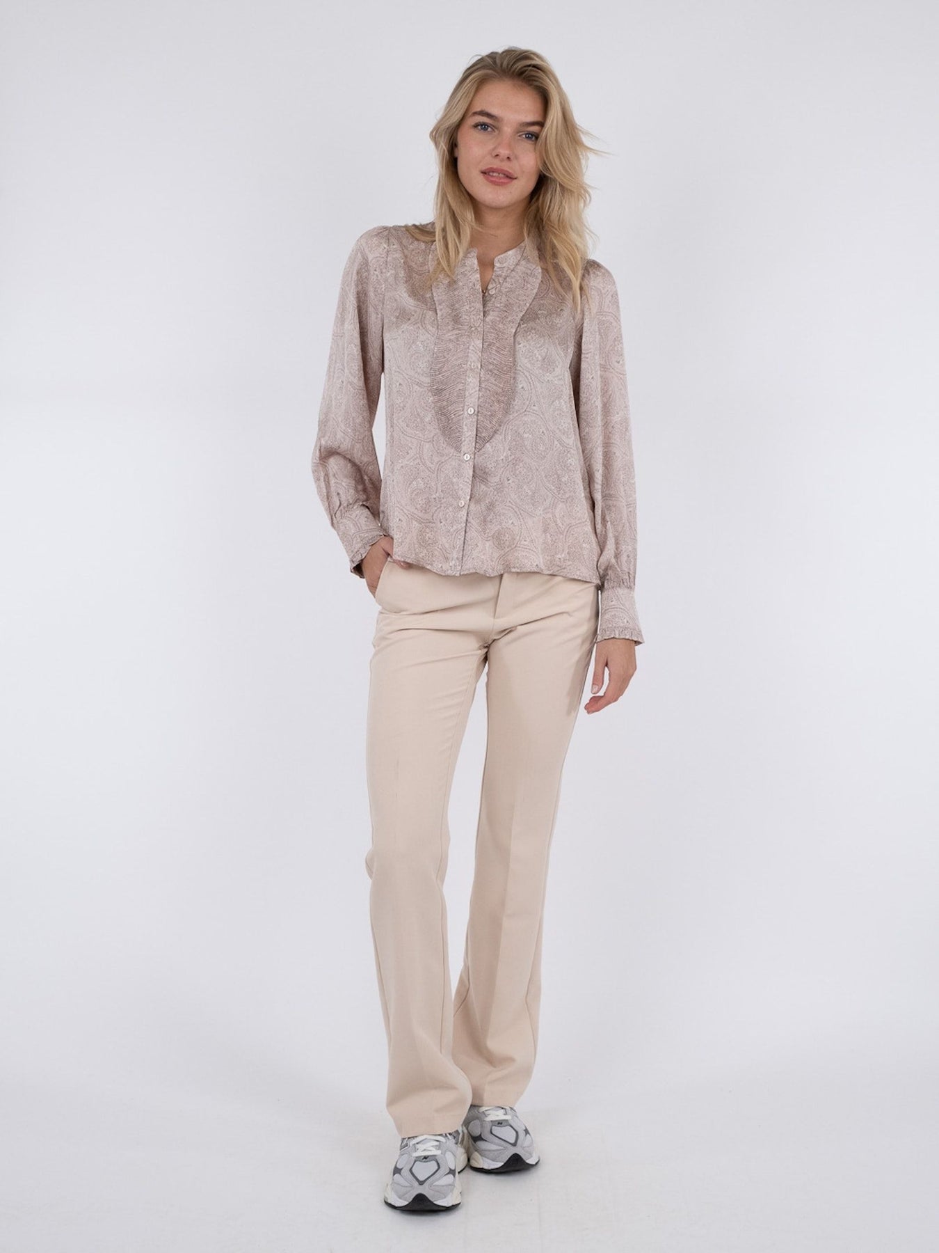 Zola Flowy Paisley Blouse - Dusty Rose