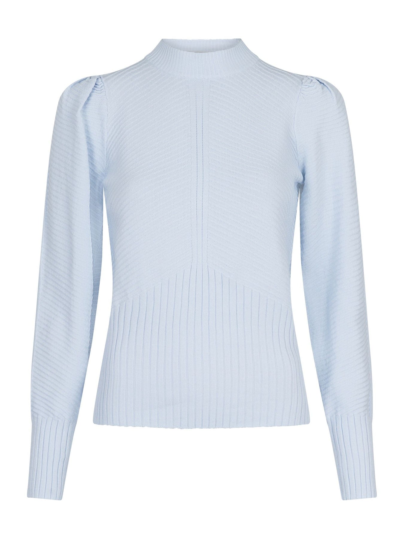 Aspen Knit Blouse - Light Blue