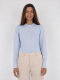 Aspen Knit Blouse - Light Blue