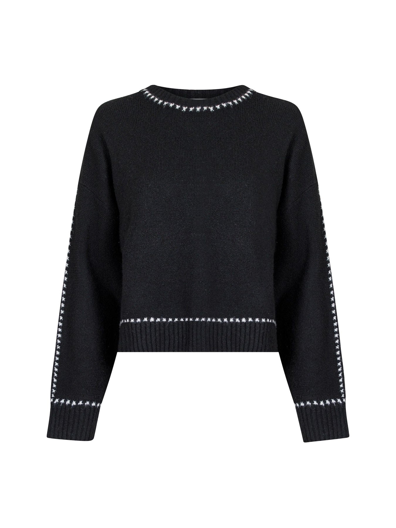 Detri Knit Blouse - Black