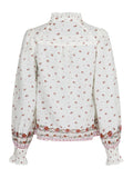 Seima S Belle Border Blouse - Dusty Rose