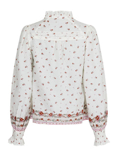 Seima S Belle Border Blouse - Dusty Rose