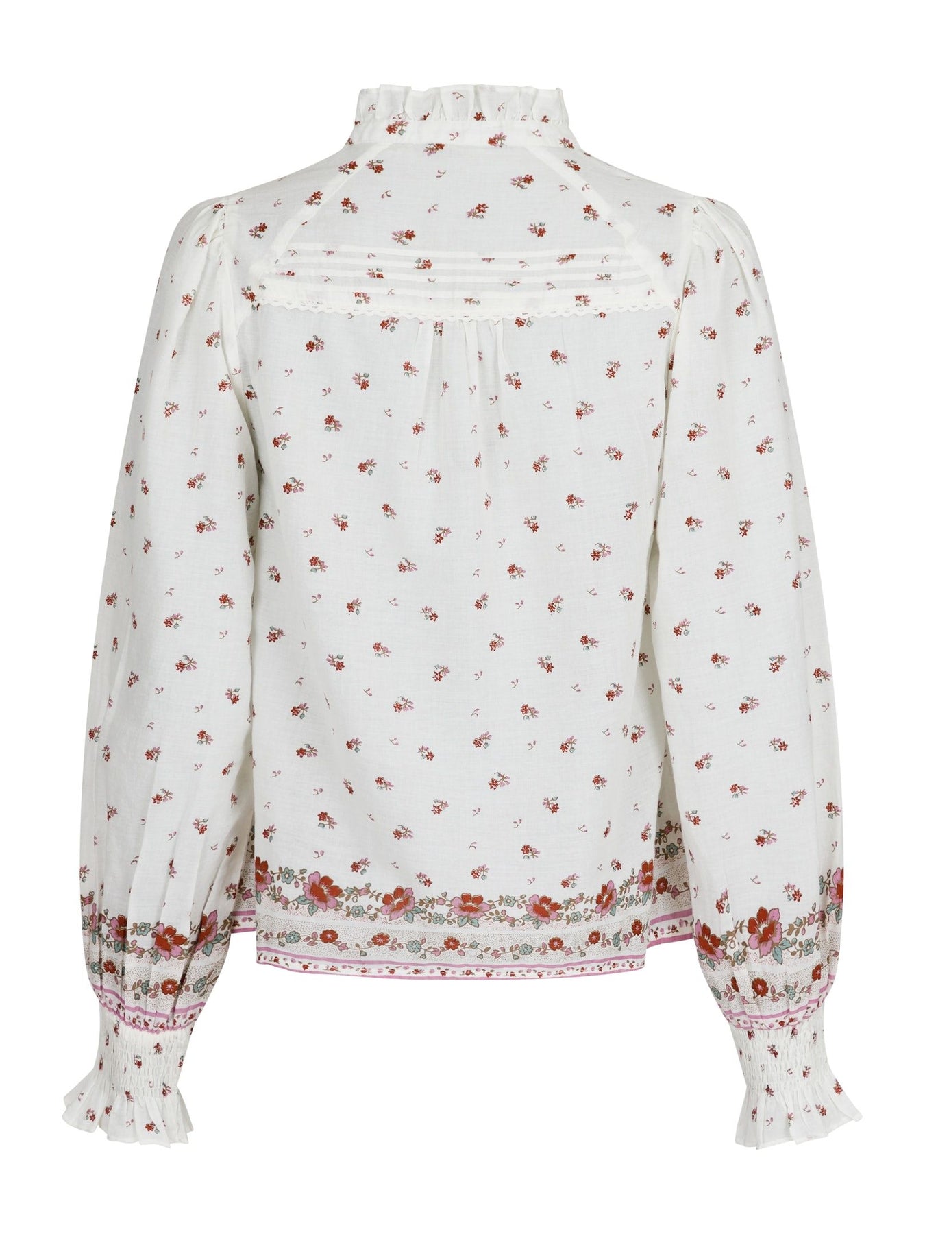 Seima S Belle Border Blouse - Dusty Rose