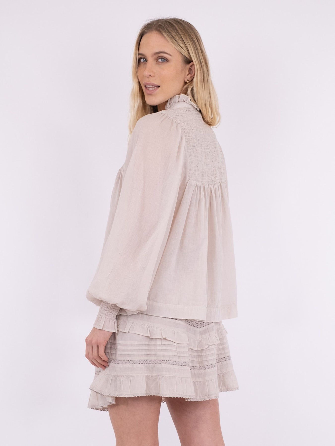 Jill S Voile Blouse - Ivory