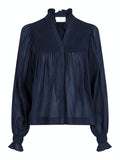 Jill S Voile Blouse - Navy
