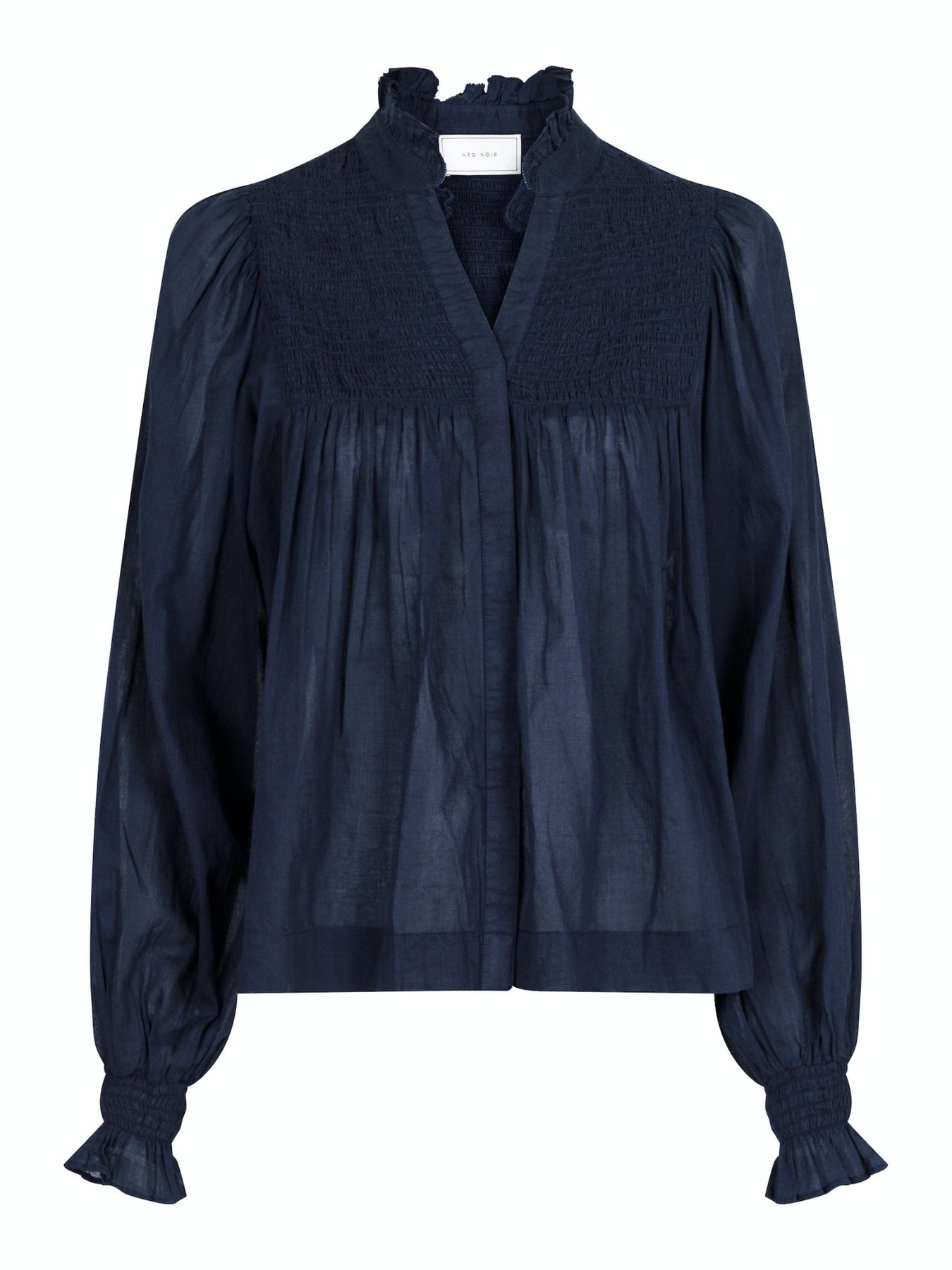 Jill S Voile Blouse - Navy