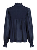 Jill S Voile Blouse - Navy